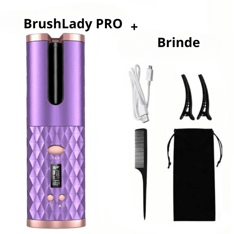 Modelador de Cachos Profissional + Brindes - Brush Lady Pro