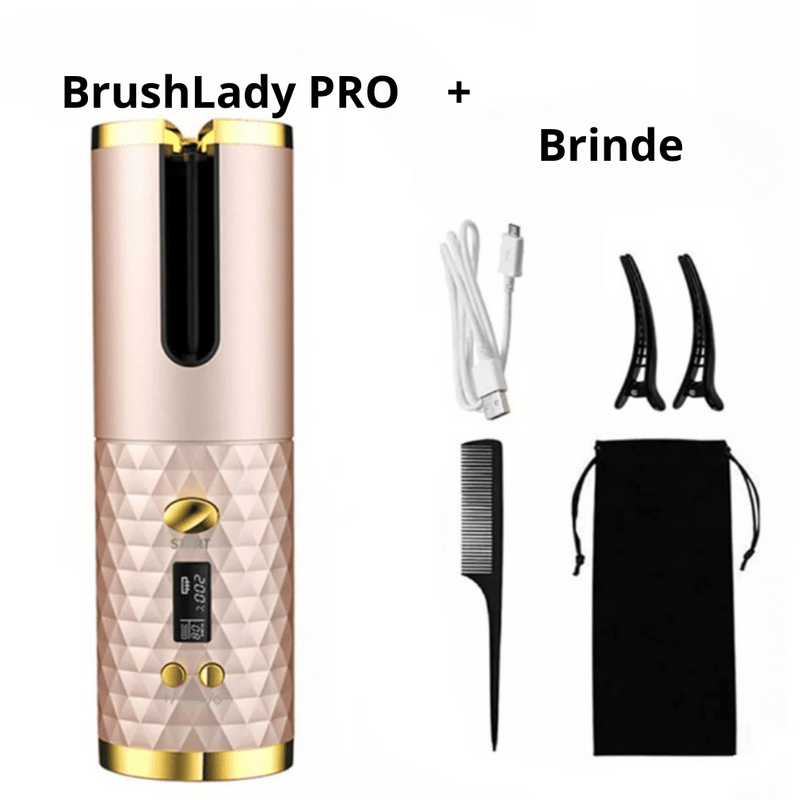 Modelador de Cachos Profissional + Brindes - Brush Lady Pro