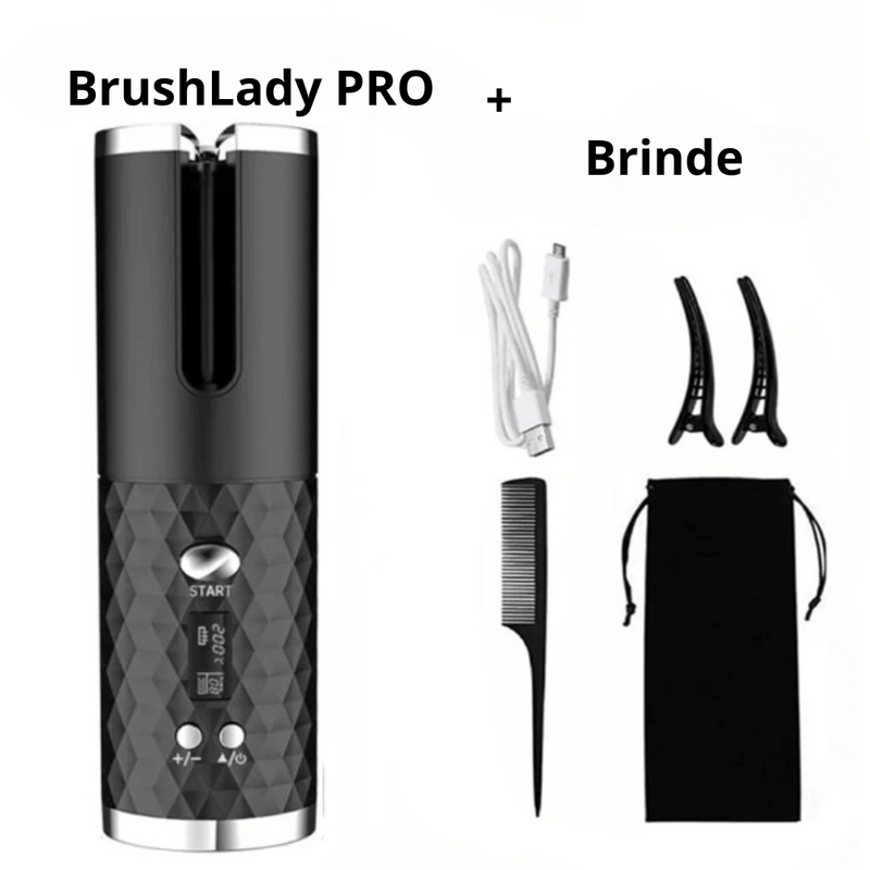 Modelador de Cachos Profissional + Brindes - Brush Lady Pro